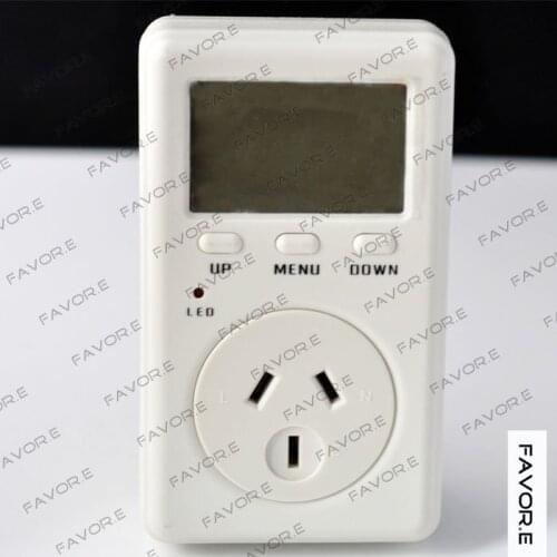 Plug-in single phase digital display power meter - AU plug
