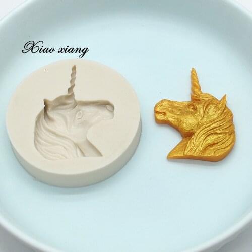 3D Unicorn Silicone Fondant Molds For Baking Baby Birthday Cake Decorating Tools Cupcake Candy Chocolate Gumpaste Moulds M1076