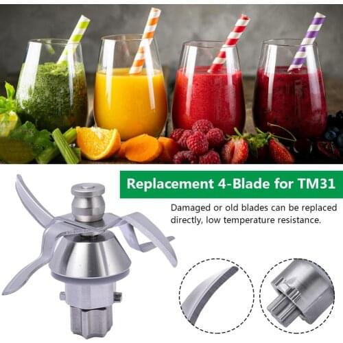 Stainless Steel Juicer Replacement 4-Blade Fruit And Vegetable Meat Mixing Machine Blade For Vorwerk Thermomix TM31 Kitchen Tool