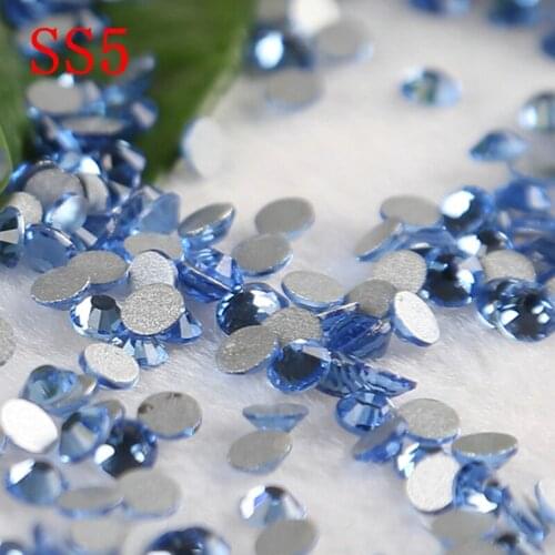Light blue ss5 Non Hot Fix strass Rhinestones Crystal Nail Art Stones Wedding Dress Clothing Decorations