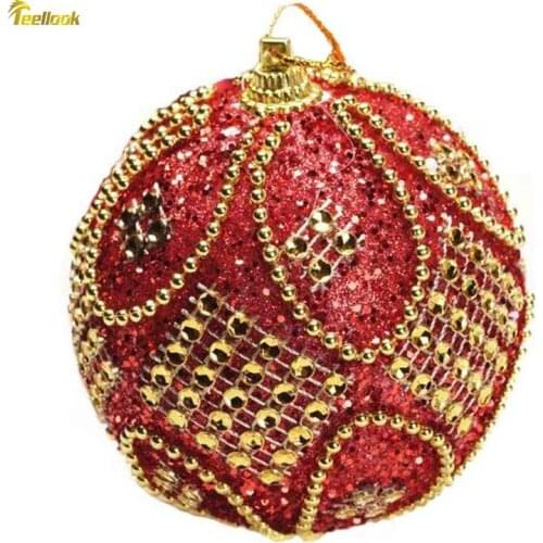 Teellook 10pcs 8cm Christmas Ball Christmas Tree Christmas Mall Hotel Home Decorations