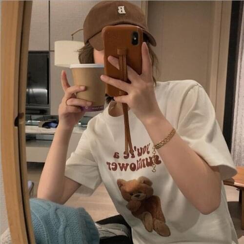 New Style Summer Tops High Quality Print Short Sleeve Round Neck Woman T shirts Casual Slim Fit T-shirt Femme