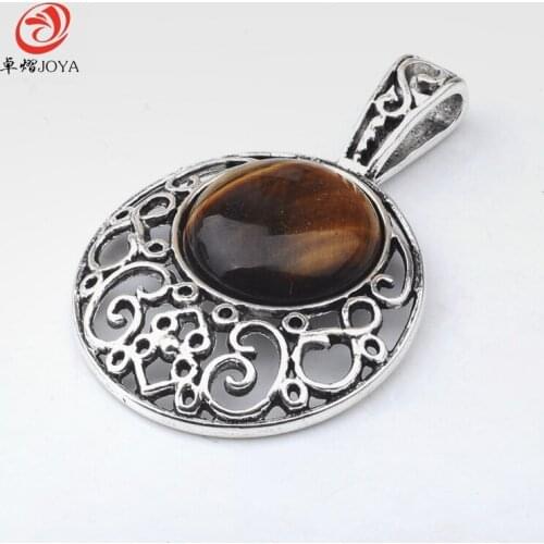 Reiki Chakra Yoga Semi Precious Natural Stone Pendant Quartz Crystal Necklace Female Jewelry Love Moon Stars Back Hollow Lol