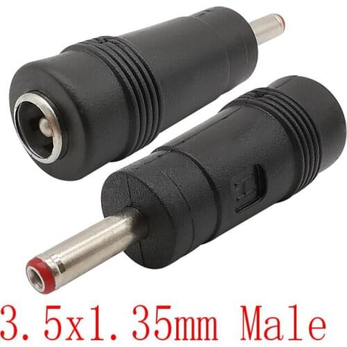10/5pcs DC Power Plug Jack Converter Female 5.5 x 2.1mm to Male 3.5 x 1.35mm Tip Barrel DC Plug Jack Connector for Wall Chargers