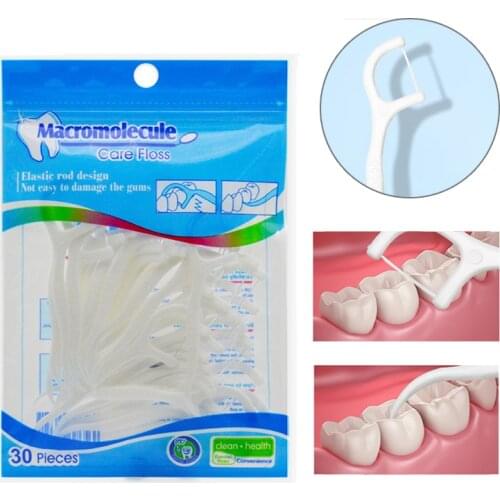 30pcs Teeth Safety Toothpicks Stick Flosser Interdental Brush Oral Care Floss Oral Hygiene Dental Sticks Health Beauty Tools