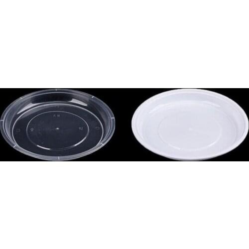 300pcs 21.5cm Disposable Plastic Plate Snack Fruit Sushi Dessert Pastry Dishes Plate Kitchen Outdoor Party Tableware ZA6325