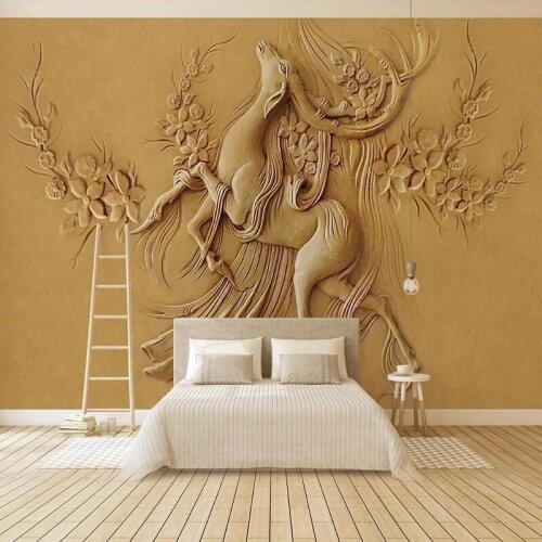 3D Self-Adhesive Waterproof Wallpaper 3D Stereo Relief Animal Murals Living Room TV Sofa Bedroom Home Decor Wall Sticker Murals