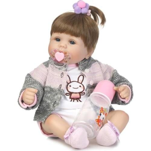 40cm Silicone reborn dolls toys for Baby Appease doll Lifelike Emulation Dolls play house toy Cute Sleeping dolls gift