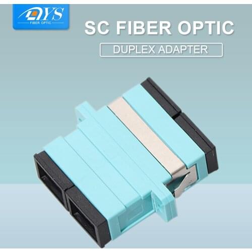 50pcs OM3 Duplex Single mode Plastic Fiber Optic Adapter Flange Joint Multi Mode Duplex Fiber Coupler Connector