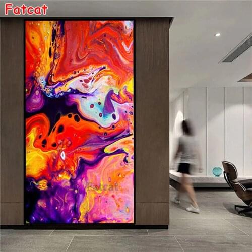 5D DIY Diamond Painting Colorful Abstract Painting Full Round Diamond Embroidery Cross Stitch Mosaic Diamond Art Handmade PP1803