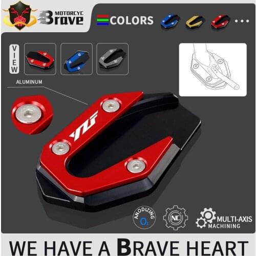 CNC Aluminum Side Stand Kickstand Extension Enlarger Plate For YAMAHA YZFR25 13-18 YZFR3 15-20 2019 2018 2017 2016 YZF R3 R25