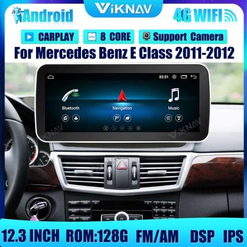 12.3 inch android Car with screen DVD multimedia Player For Mercedes Benz E Class 2011-2012 GPS Navigation 2din