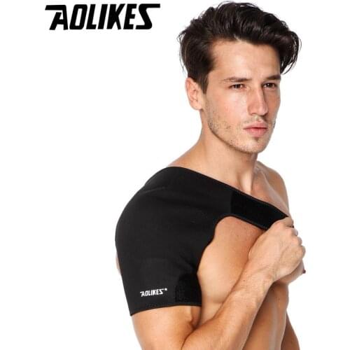 AOLOKES Shoulder Support Brace Wrap Protector Right/Left Arm Joint Pain Injury Shoulder Strap Tennis Sport Training Equipment