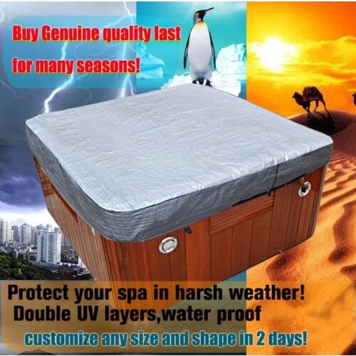Free shipping hot tub cover cap prevent snow, rain&dust, 213x213x30cm84" x 84". x 12" ,can customize spa, swim spa cover bag