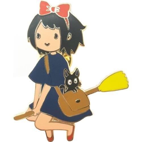 Kiki Delivery Service Lapel Pin The Struggle of Growing Up Brooch Studio Ghibli Jewelry