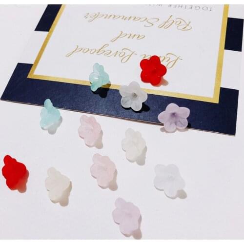 50pieces / lot resin Flower Beads DIY Jewelry Making handmade