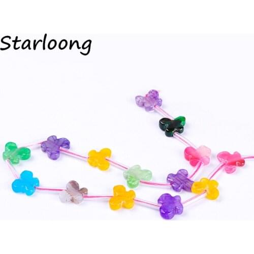 Top quality semi-precious multicolor little butterfly Natural stone agata beads DIY jewelry making for necklace jewelry crafts