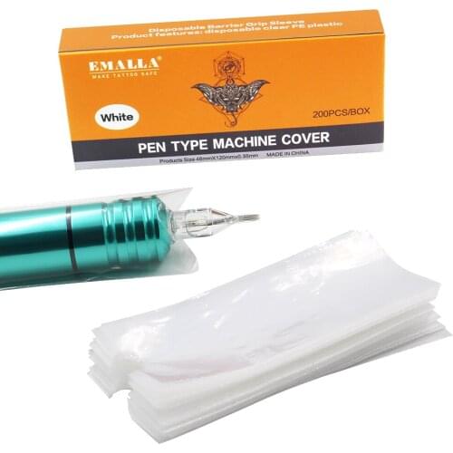 New 200pcs/box Pen Cover Bags Tattoo Pen Type Machine Cover Cartridge Bags Filter For Tattoo Accessories