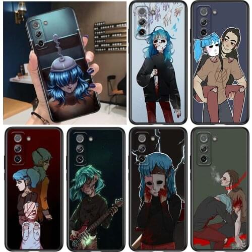 Sally Face Game for Samsung Galaxy S21 Ultra Plus Note 20 10 9 8 S10 S9 S8 S7 S6 Edge Plus Black Phone Case