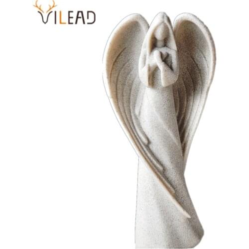 VILEAD Retro Angel Figurines Resin Angel Stattue Living Room Home Bedroom Decoration Accessories Garden Office Desk Decor