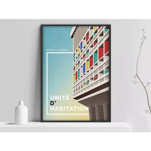 Le Corbusier Art print, Unite D'Habitation poster, French Abstract art, Museum Cubism print, Modern Painting, Corbusier Pos
