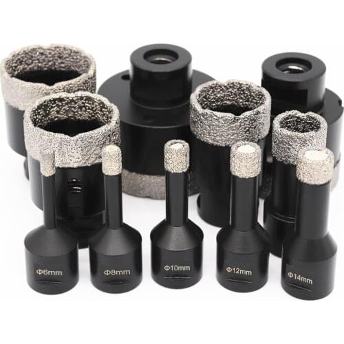 1pc Dry Vacuum Brazed Diamond Drilling Core Bits with M14 thread Ceramic Tile stone masonry Hole Saw Granite Marble Drill Bits