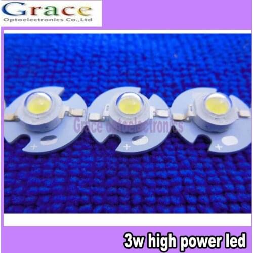 HOT 1w 3W Cool White 6000k High Power LED Light lamp Emitter 3Watt led diodes with 16mm round pcb