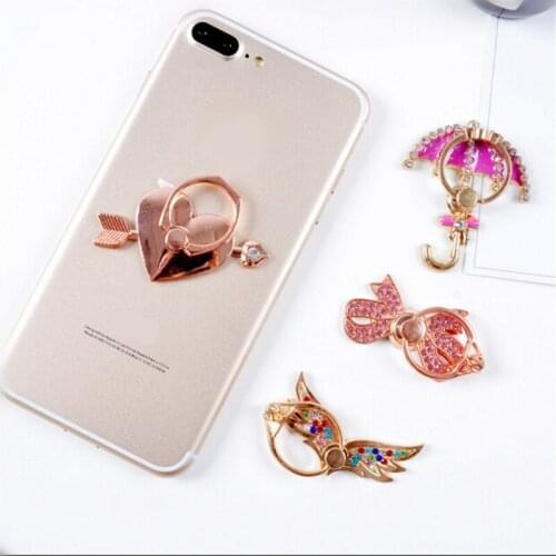 Mobile Phone Stand Holder Metal For iPhone Xiaomi Huawei Ring All Phone Finger Ring Mobile Phone Stand Diamond