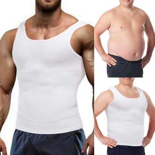 Mens Slimming Body Shaper Vest Compression Shirt Muscle Workout Tank Top Abdomen Tummy Control Control Undershirt Shapewear