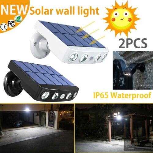 Solar Wall Light for Outdoor Courtyard Lawn Garden Wall Lamp Rural Outdoor Lighting Human Body Sensor for Yard Street Road Lamp