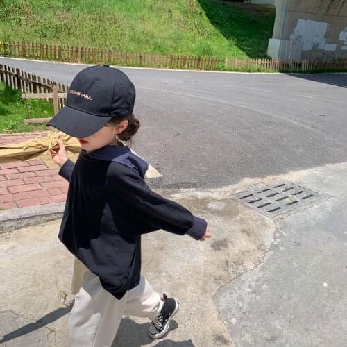 2021 new style girls boys hooded sweatshirt autumn winter fashion cotton full sleeve kids t-shirt 2-8 years