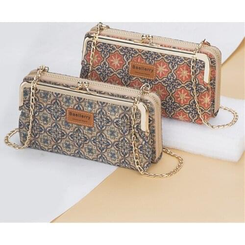 New Women Wallets High Quality Phone Holder Classic Women Retro Shoulder Bag PU Leather Female Purse Zipper Wallet For Women