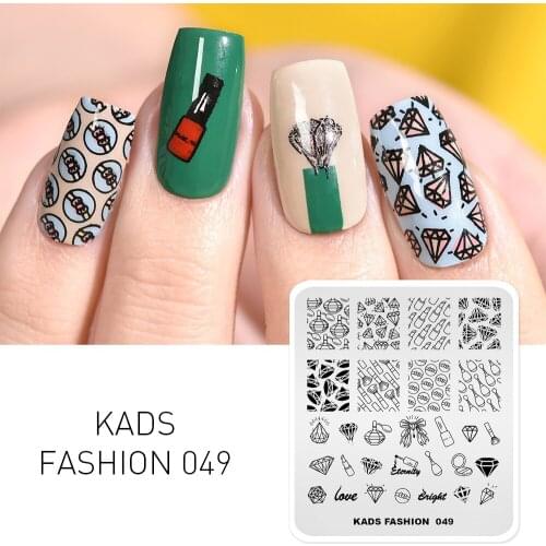 New Arrival Nail Art Plates for Stamping Diamond Designs on Nails Manicure Stamper Templates for Stamping Polish on Nails