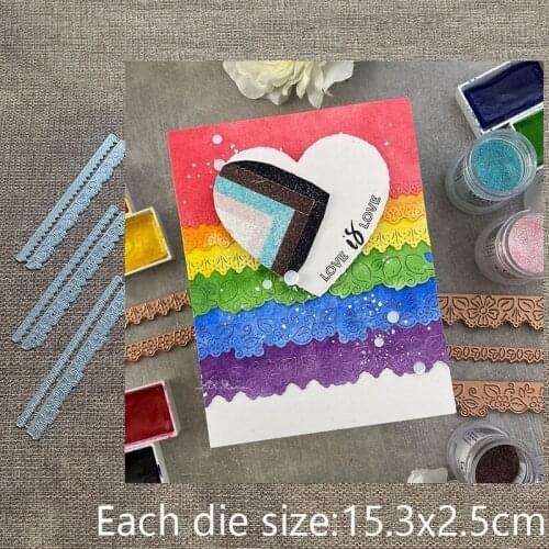 New Design Craft Metal stencil mold Cutting Dies lace edges set decoration scrapbook die cuts Album Paper Card Craft Embossing