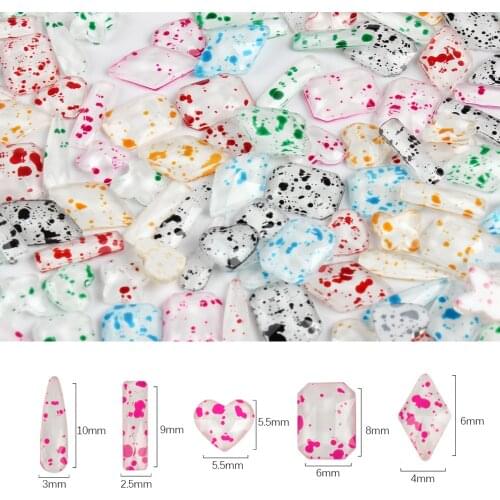 New Fancy Color Eggshell texture Mix Shape Nail Rhinestone Shining Glass Crystal Stones Use For Art for DIY Nail decoration