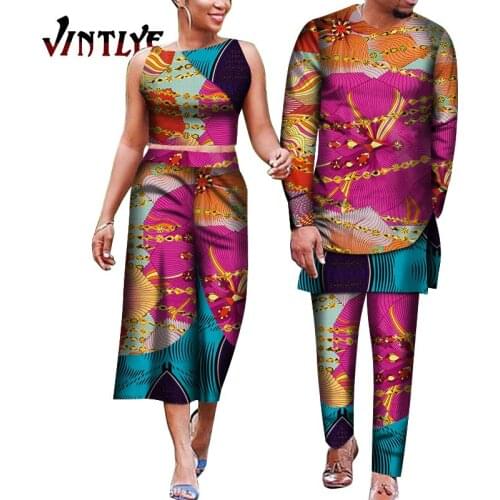 2020 New best-selling African womens dress Bazin Riche mens jacket suit lovers' dress printed jacket wyq450