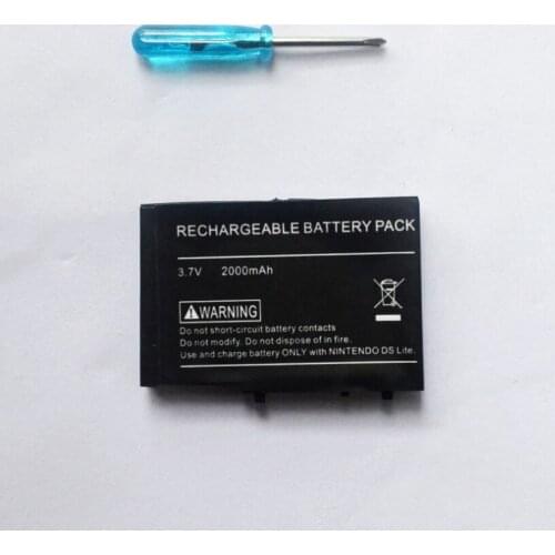 2000mAh 3.7V Rechargeable Lithium-ion Battery + Screwdriver Tool Pack Kit for Nintend D SL N DSL NDSLite