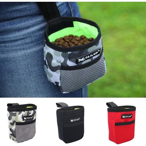 Portable Pets Feed Storage Pocket Puppy Training Snack Reward Bags Detachable Outdoor Waist Bag Dog Treat Pouchs