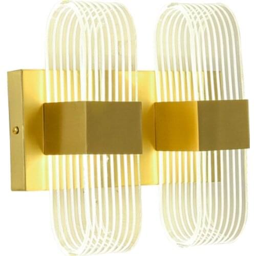 All copper simple wall lamp living room background wall villa hotel aisle corridor balcony wall lamp