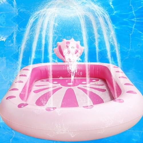 Rectangular Inflatable Sprinkler Swimming Pool Toys Paddling Pool Bathing Outdoor Summer Swimming Pool For Kids Sprinkler Mat