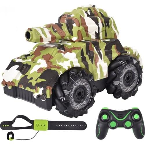RC Truck Water bomb Can Launch water Bomb Tanks Gesture Induction Remote Control Armored Vehicles Electric Car Childrens Toys