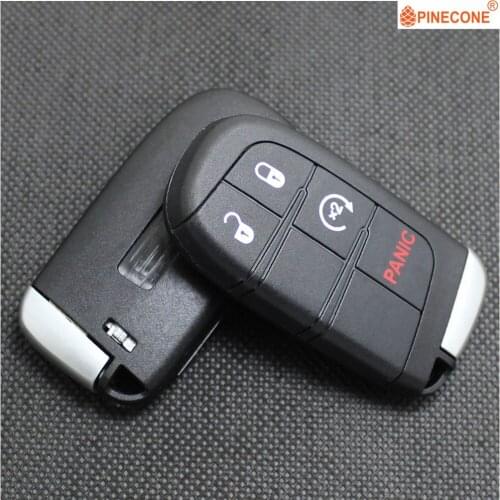 PINECONE for CHRYSLER 300 DODGE JOURNEY DART JEEP GRAND CHEROKEE 3+1 Buttons Replace Keyless Entry Smart Car Key Fob Shell Case