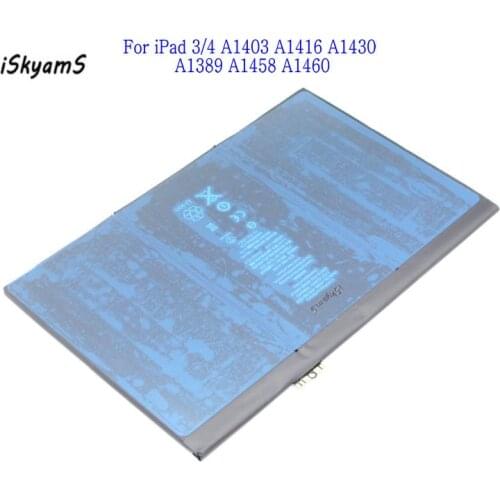 ISkyams 1x 3.72V 11560mAh A1389 Laptop Replacement Battery For Apple iPad 3 3RD 4 Generation A1403 A1416 A1430 A1389 A1458 A1460