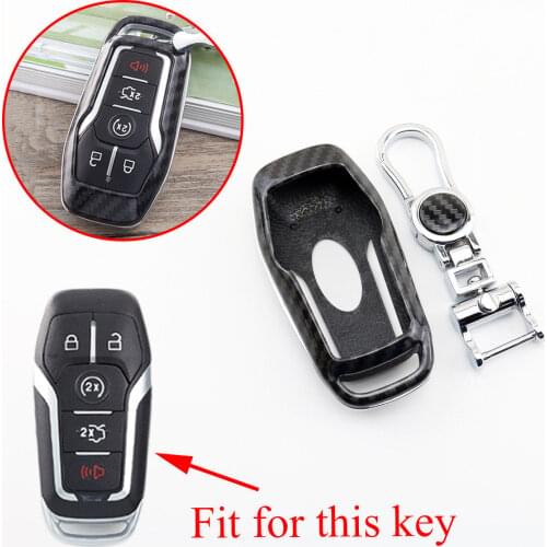 Carbon Fiber Smart 4/5 Button Key Fob Shell Case Bag Cover Fit For Ford Fusion Mustang Edge F150 Lincoln MKZ MKC MKX Accessories