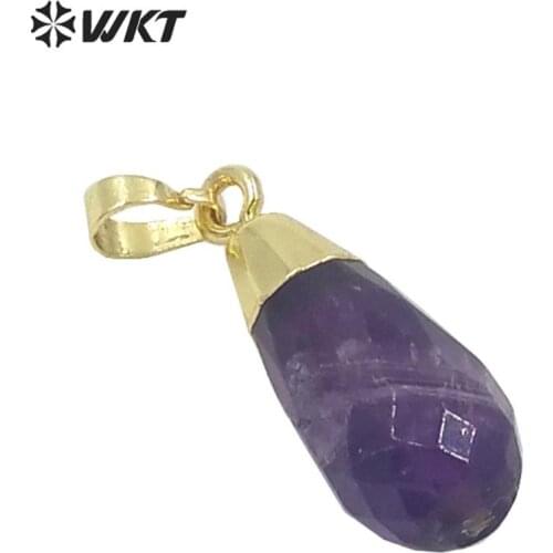 WT-P1567 Popular Water-Drop Faceted Drop Pendant Hight Quality Boho Natural Stone Pendant Jewelry Gift