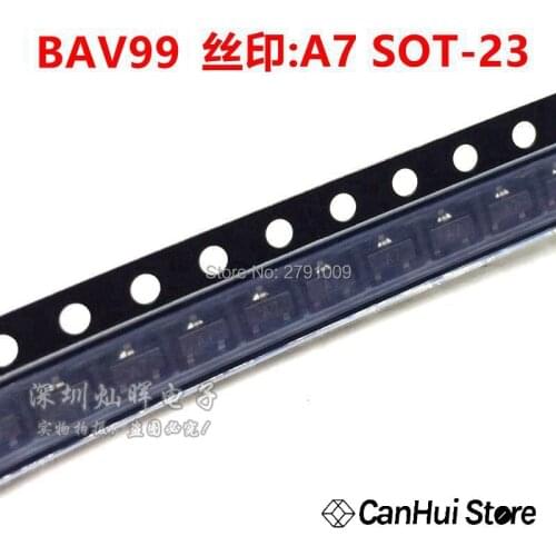 100PCS BAV99 SOT23 BAV99 A7 SOT BAV99LT Dual Series Switching Diode new and original