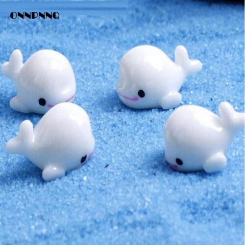 4pcs/set Mini Diy Dolphin Resin Moss Miniature garden Nautical Decor Landscape Ornaments Doll Statuette Garden decoration