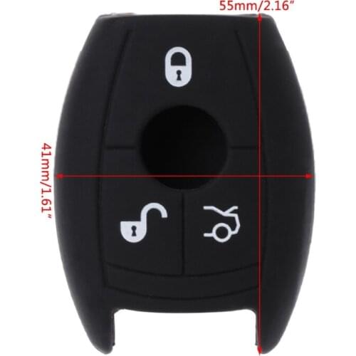 40GF 3 Buttons Silicone Car Key Fob Cover Case for mercedes benz W203 204 210 211 AMG CES CLA CLS CLK