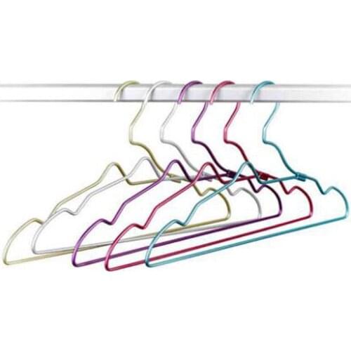 5pcs/lot 39.5cm Aluminum hanger/Aluminum alloy clothes hanger/Antiskid adult clothes rack for household