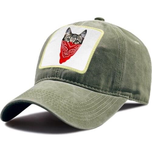Lovely Cat Baseball Cap Outdoor Hip Hop Riding Hats Summer Cotton Adjustable Snapback Hat Washed Casual Unisex Baseball Caps